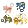 Jeux de laçage bois animaux