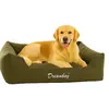 Flamingo Hondenmand Dreambay® Ovaal olijfgroen - 120 x 95 x 28cm - Was...