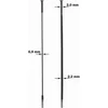 Sapim Spaak 14-258 CX RAY zwart met nippel plat rechte-kop p/20