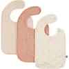 Trixie Lot de 3 bavoirs Rosy Rabbit