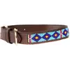 Kentucky Dogwear - Hondenhalsband - Handgeknoopte Parels - Blauw - Maat L - 62cm - Hondenriem
