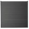 GARDENODE Kit clôture composite et aluminium H 1m85 L 7m20 gris anthracite avec renforts acier