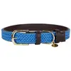 Kentucky - Hondenhalsband - Gevlochten Nylon Hondenriem - Lichtblauw - Maat S (42cm)