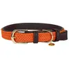 Kentucky - Hondenhalsband - Gevlochten Nylon Hondenriem - Oranje - Maat XL (71cm)