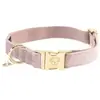 Kentucky Horsewear Dogwear - Velvet Hondenhalsband - Lichtroze - Maat XS - 25-38cm - Hondenriem
