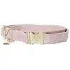 Kentucky Horsewear Dogwear - Velvet Hondenhalsband - Lichtroze - Maat L - 42-68cm - Hondenriem