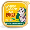 Edgard & Cooper Adult Pâté bio sans céréales 85 g pour chat - dinde bio, poulet bio