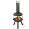 MaxxGarden Brasero Hades Ø45x115 cm - Cheminée de jardin - Cheminée d ...
