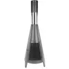 Cheminée de jardin - MAXXGARDEN - Brasero Atlanta Ø40x119 cm - Bois et pierres de lave - Noir