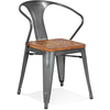Fauteuil design - ALTEREGO - METROPOLIS -Gris - Bois, Métal - 55x52x77...