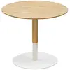 Table basse - ALTER EGO - DILA H40 - Bois finition naturelle - Métal blanc