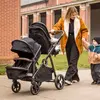 Baninni Luiz XL Duo Kinderwagen Zwart   Innovatieve Oplossing met Extra Ruime, Convertibele Zitjes van Geboorte tot 22 kg