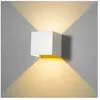 ENSOLEILLE Applique Murale LED Exterieur 12W Appliques Murales Interieur 3000K Blanc Chaud Design Etanche IP65 - blanc