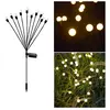 ENSOLEILLE Lampes solaires d'extérieur, 2 pièces 10 led, lumières lucioles solaires pour jardin, balcon, lumière solaire extérieure, décoration de jardin,