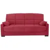 Clic clac 3 places MEGAN 14 - Tissu Soro rouge - Avec accoudoirs - Cou...