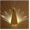 ENSOLEILLE Applique Murale Moderne Intérieur led Paon Lampe Murale Mode Créatif Décoration Design Pépinière Lampe De Mur Lampe De Chevet Pour Bureau Couloir