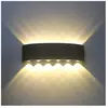 Ensoleille - Applique Murale Interieur led 12W Noir en Aluminium, Lampe Murale Moderne Up Down Spot Lampe pour Salon Chambre Hall Escalier Pathway
