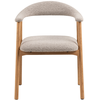 Addi chaise de salle à manger avec accoudoirs bouclé beige.