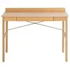 Bureau 1 tiroir 110x50x80 cm décor chêne laqué mat