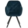 AC Design Furniture Kerstin Chaise en velours Bleu marine 57,5 x 81,5 x 61,5 cm