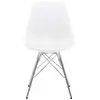Chaise Eris PP blanc - chrome - ACTONA - Contemporain - Design - Polypropylène et cuir écologique - Métal