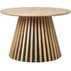 Osaka table basse Ø70cm placage chêne.