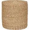 EBUY24 Pouf rond 40x40 cm en fils de jute tissés naturel
