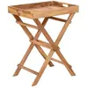 HOUSE NORDIC Table de jardin pliante - RONDA - Bois massif - Marron - 4 personnes