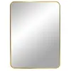 HOUSE NORDIC Miroir - Madrid - 50x70 cm - Blanc - Laiton - Rectangulaire - Métal