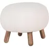 EBUY24 Pouf - Savona - Imitation peau de mouton - Blanc - 1 place - Intérieur