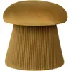 Hampton pouf velours Ø39cm ocre.
