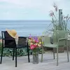 Hioshop Zwarte stapelbare Tulsa tuinstoel | PP. - Set van 2