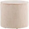 Liv pouf velours côtelé beige.