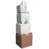 Cubes d'activité en tissus doux Animaux Fabelab® Coton Bio GOTS - J FB...