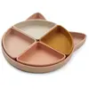 Liewood - Assiette à compartiments Arne Cat Rose multi mix - Liewood