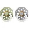 BIBS Boheme Glow Fopspeen - 6-18 mnd - 2-pack - Rond - Sage/Cloud