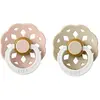 BiBS - Boheme Pacifier Glow in the Dark - Stage 2 Fopspeen - 2 stuks - Blush Glow / Vanilla Glow