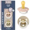 BIBS Colour Glow Fopspeen - 6-18 mnd - 2-pack - Rond - Blush/Vanilla