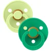 BiBs Fopspeen - Rond - 2 Stuks - 0-6 Mnd - Matcha / Cactus