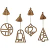 Kerst decoraties Broste Copenhagen FILI X4 Brown