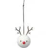 Hoptimist Reindeer Kersthanger 5 x 5,8 x 8,2 cm 2 stuks White