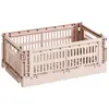 Hay Boîte de transport Colour Crate S en polypropylène recyclé de couleur blush