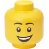 Boîte de rangement LEGO - Tête Happy Boy - 85 L - Empilable - Polyprop...