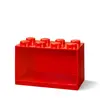 Room Copenhagen Étagère Brique 8 Boutons Lego, Rouge