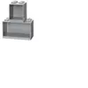 Lego - Iconic Wandschap Brick 4 en 8 - Polypropyleen - Grijs