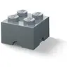 LEGO Autre Brique de rangement 4 tenons - gris foncé 5006933