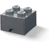 LEGO Autre La brique 4 tenons avec tiroir - gris foncé 5006328