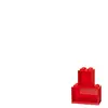 LEGO Iconic Brick Boekenplanken 4 + 8 Noppen - Set van 2 Stuks - Rood