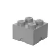 Lego brique rangement empilable gris pâle 4 plots 25x25x18cm