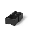 Lego Brique noire de rangement LEGO à tiroir et à 4 tenons